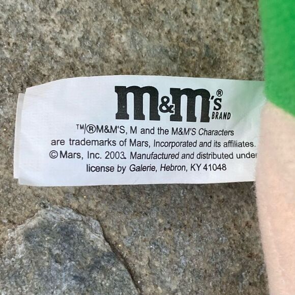 NWT Mrs Green Embroidered M&M Plush Christmas Toy/Ornament 6" Galerie 2004 Mars - Picture 6 of 6